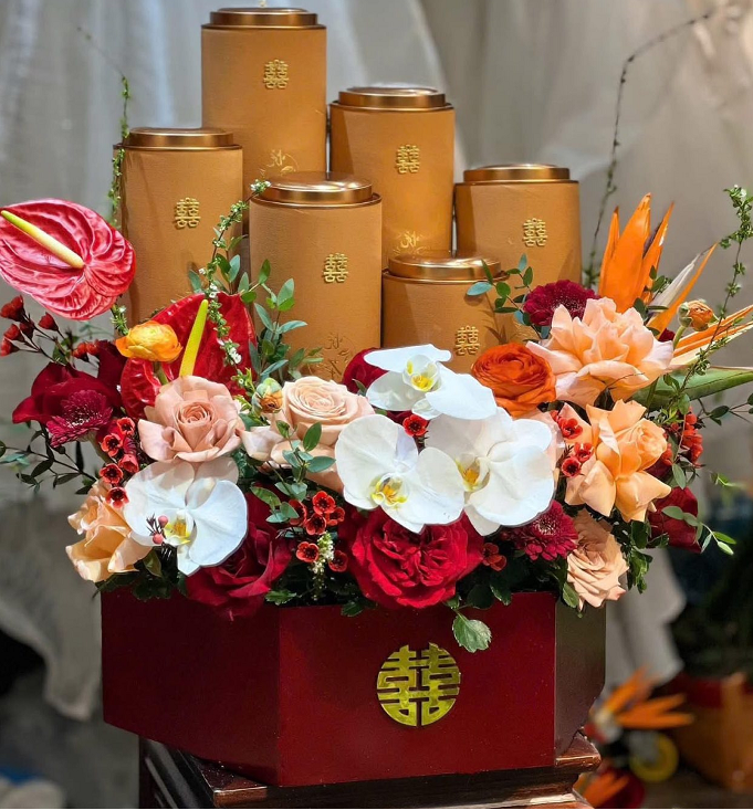 Mâm quả cưới sính lễ không thể thiếu ngày rước dâu